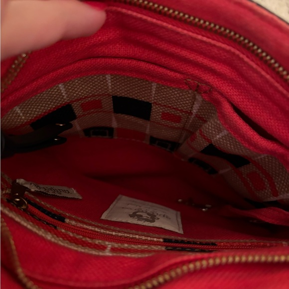 Spartina 449 Quarterdeck Navy Trim Plaid adjustable crossbody/shoulder bag - Picture 5 of 11